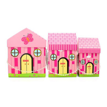 Kundenspezifische Portable House Form Design Printing Paper Box mit Griff